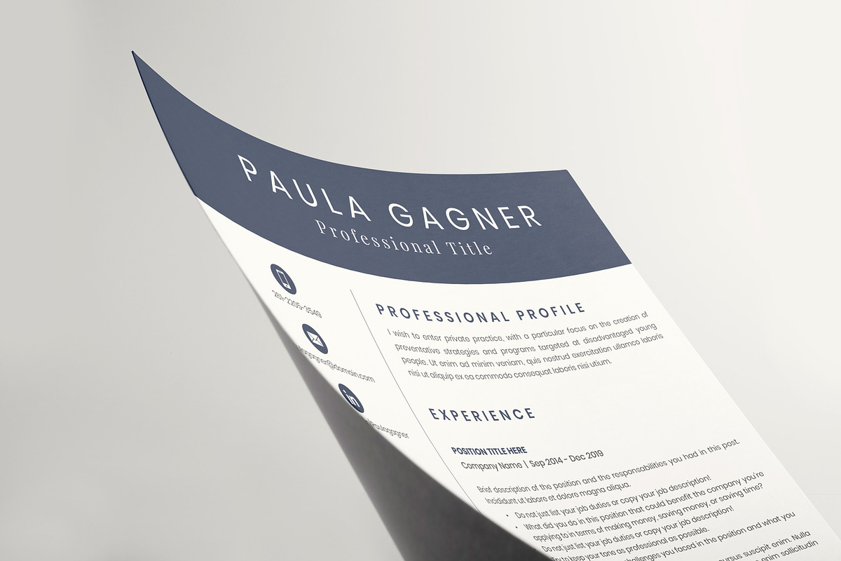Accountant Resume CV with Experience, a Resume Template by HIRED Design Studio (Photo 12 of 18)