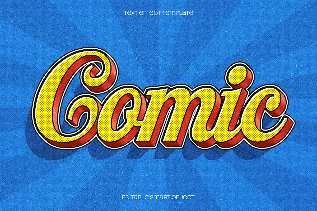 Retro Comic Text Effect, a Layer Style Add-On by dokudokunomi