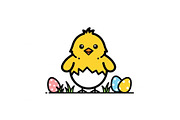 Cute Easter Chick Hatch Vector Bundl, an Illustration by jahid234 (Thumbnail 39 of 51)