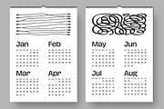 Minimal Wall Calendar Template 2026, a Stationery Template by ContestDesign (Thumbnail 2 of 4)