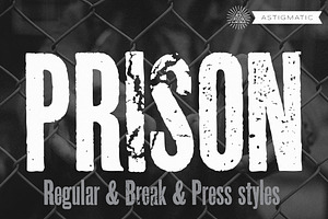 Prison Pro AOE Family, a Sans Serif Font by Astigmatic