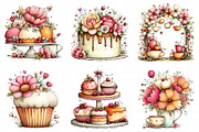 Summer Bridal Tea Party Set Clipart, an Illustration by Daily.Designs (Thumbnail 6 of 6)
