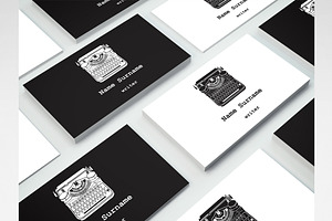 Business Cards With Typewriters