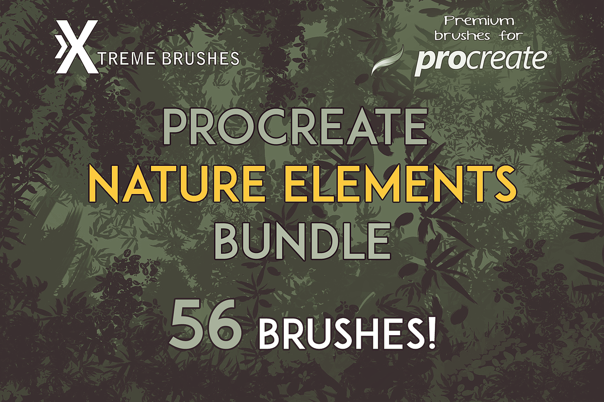 Procreate Nature Elements Bundle!, a Brush Add-On by Extreme Brushes