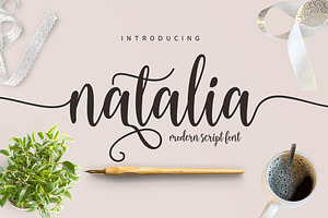 Natalia Script, a Script Font by Areatype