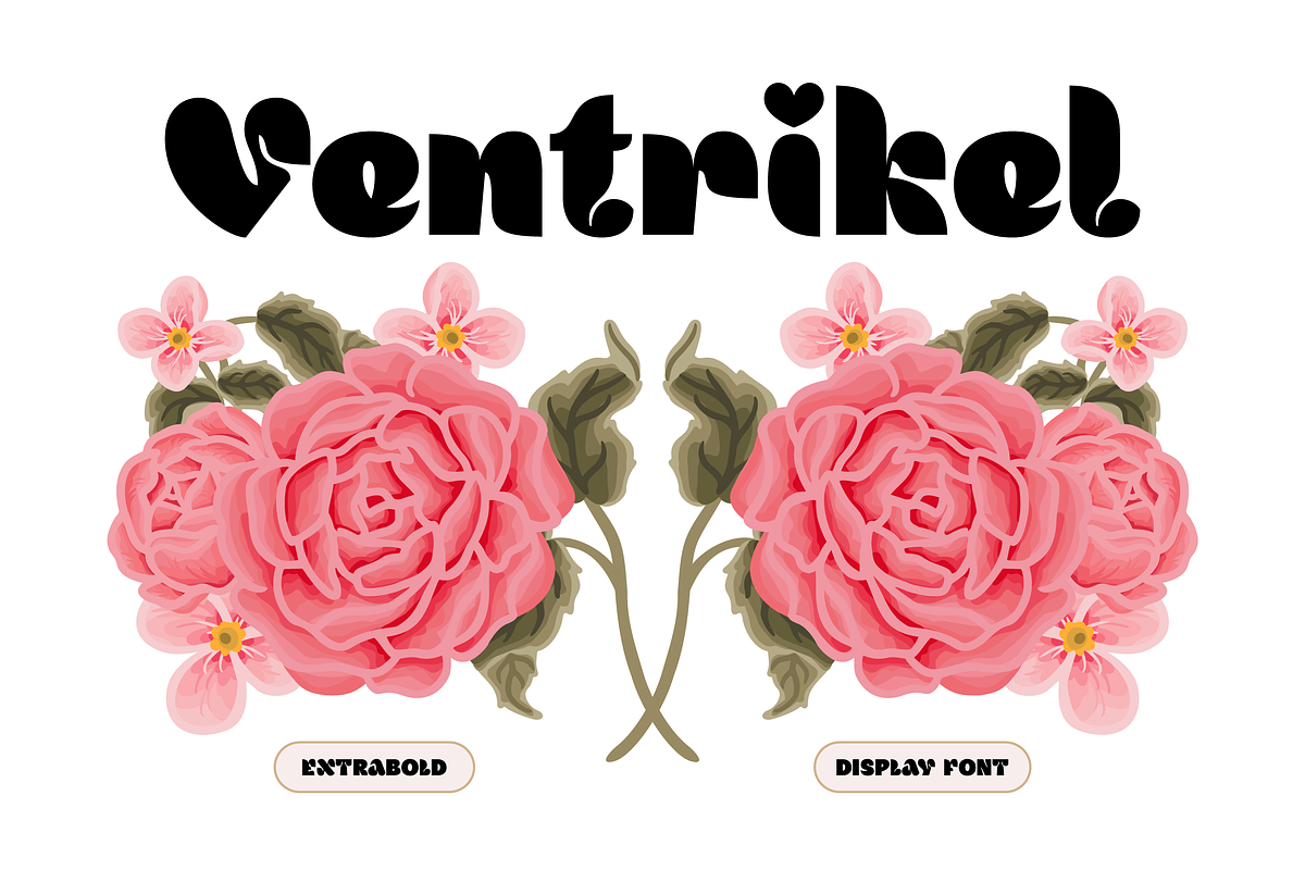 VENTRIKEL - ExtraBold Display Font, a Sans Serif Font by Artflorara (Photo 2 of 19)