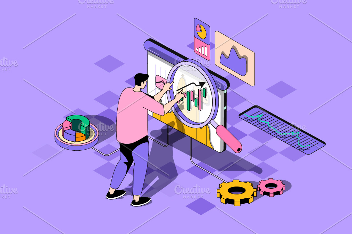 Business Isometric Web Illustrations, a Templates & Theme by alexdndz (Photo 19 of 21)