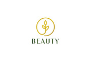 Minimalist Gold Flower Leaf Logo, a Branding & Logo Template by Signatoro (Thumbnail 1 of 3)