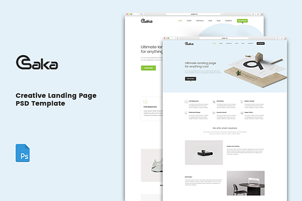 Osaka - Landing Page PSD Template