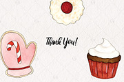Christmas Treats Watercolor Graphics, an Illustration by Kileen Nicole Art (Thumbnail 5 of 5)