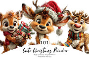Cute Christmas Reindeer, a Seasonal Illustration by CreationArt (Thumbnail 1 of 9)