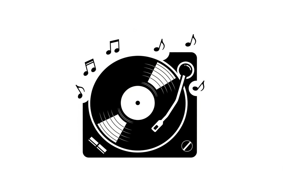 Vintage Vinyl Record & Turntable Bun, an Illustration by Creativeshirt (Photo 4 of 31)