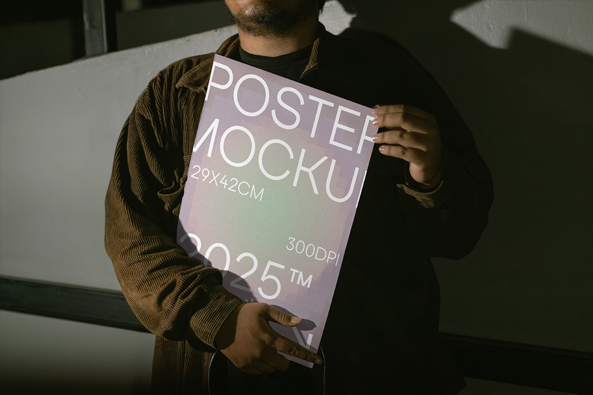 Poster Mockup - VOL 1, a Product Mockup by Simetrica Labs (Photo 6 of 6)