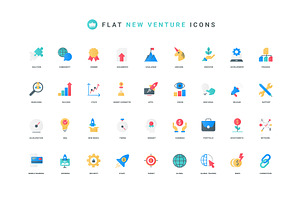 Startup business launch brand icons, an Object Illustration by Lemberg Vector