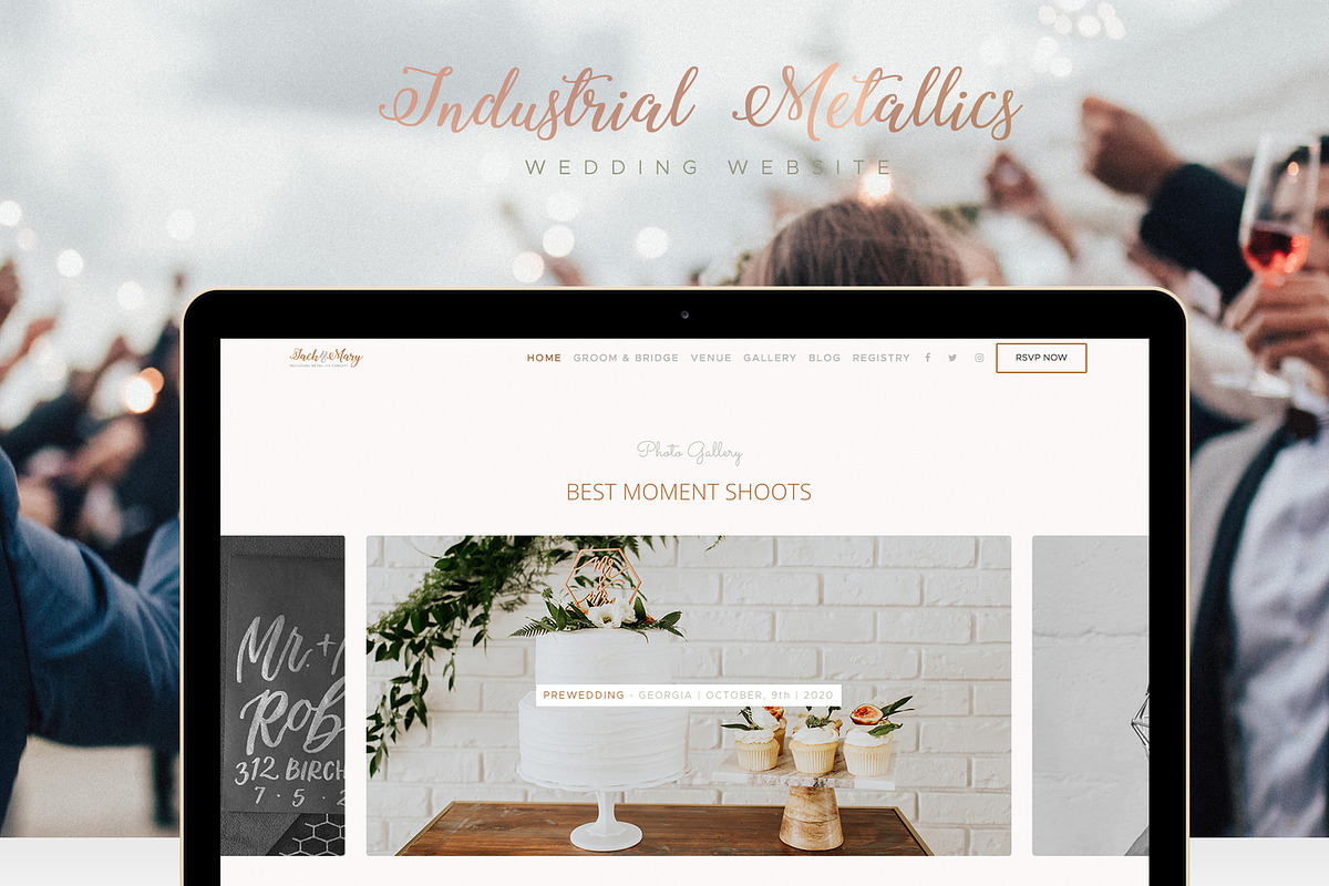 Industrial Metallics Wedding Website, a HTML Template by afahmy (Photo 9 of 9)