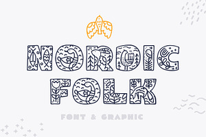 NordicFolk Fonts & Graphic Set