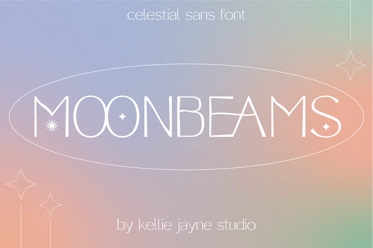 Moonbeams Sans Serif, a Sans Serif Font by Kellie Jayne Studio (Photo 1 of 14)