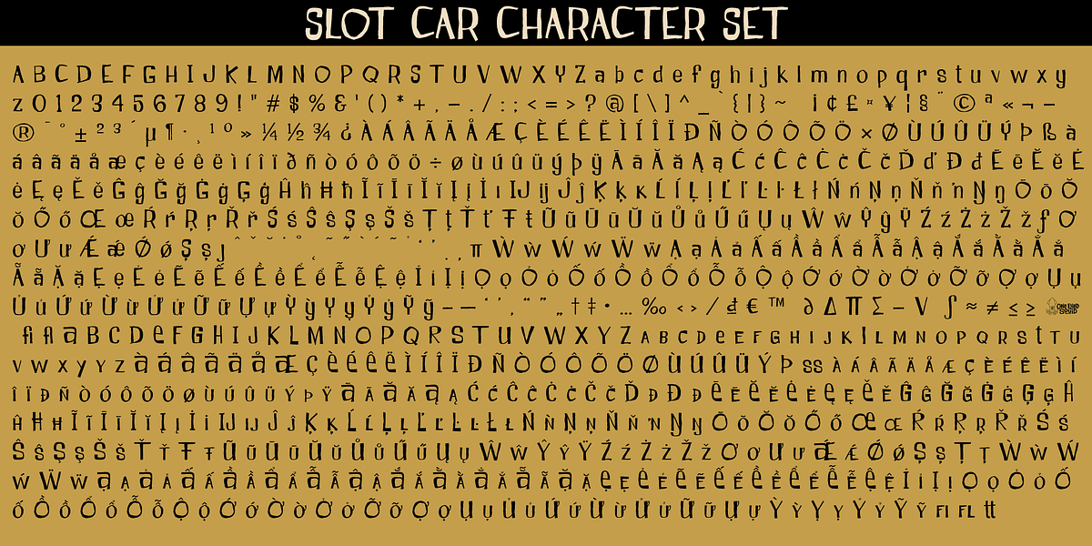 Slot Car, a Handwritten Font by One Eyed Squid (Photo 7 of 7)