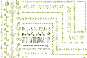 Set of vector patterned brushes-2