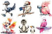 Funny Australian Bird Clipart, an Illustration by Watercolor design (Thumbnail 5 of 5)