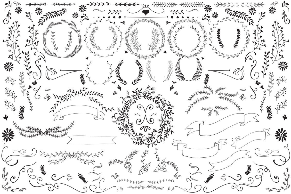 Hand Drawn Bundle, an Object Illustration by Does She Even Doodle (Photo 1 of 4)