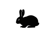 Cute Rabbit Silhouette Vector Bundle, an Illustration by yasushie (Thumbnail 11 of 51)