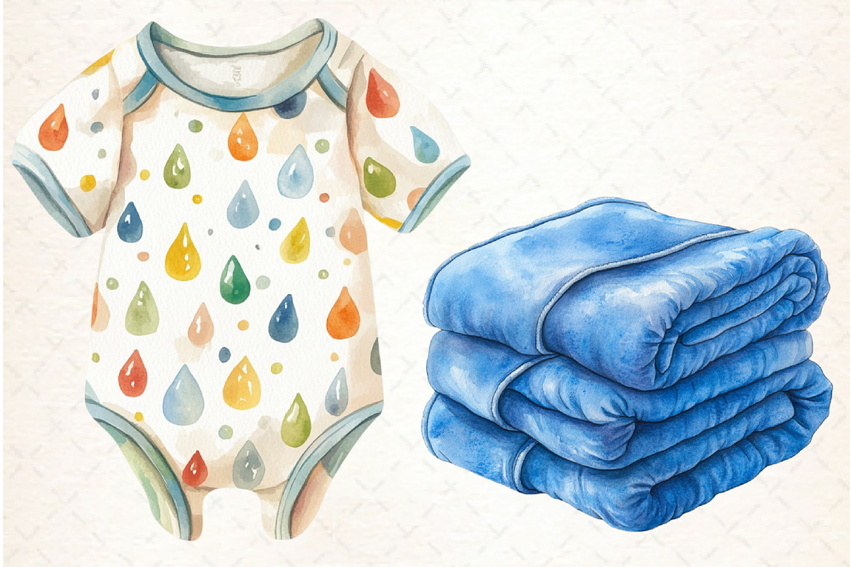 Baby’s 1st Blue Christmas Clipart, an Illustration by Libby Wishes (Photo 3 of 7)