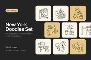 130 New York Doodles Bundle