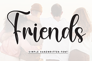 Friends | Script Font, a Handwritten Font by Scratchones (Thumbnail 1 of 8)