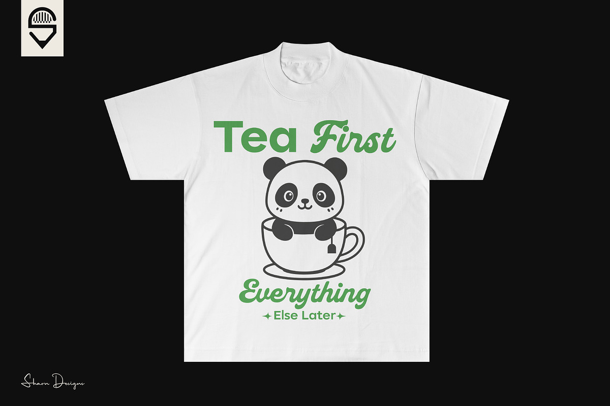 Cute Panda In A Teacup, T-shirt, an Animal Illustration by shaondesigns (Photo 2 of 4)