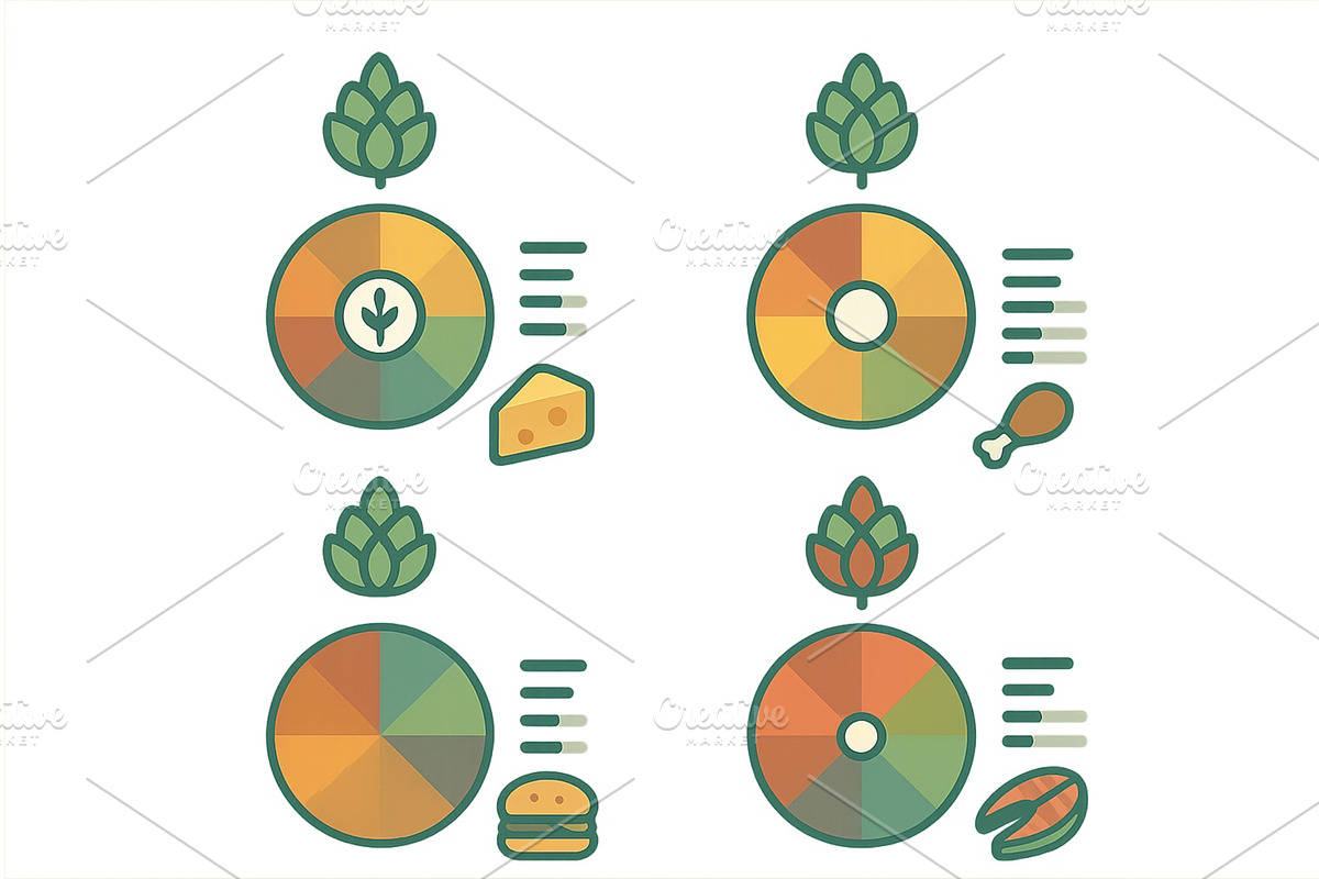 Colorful infographic displaying food, a Food Illustration by ZinetroN