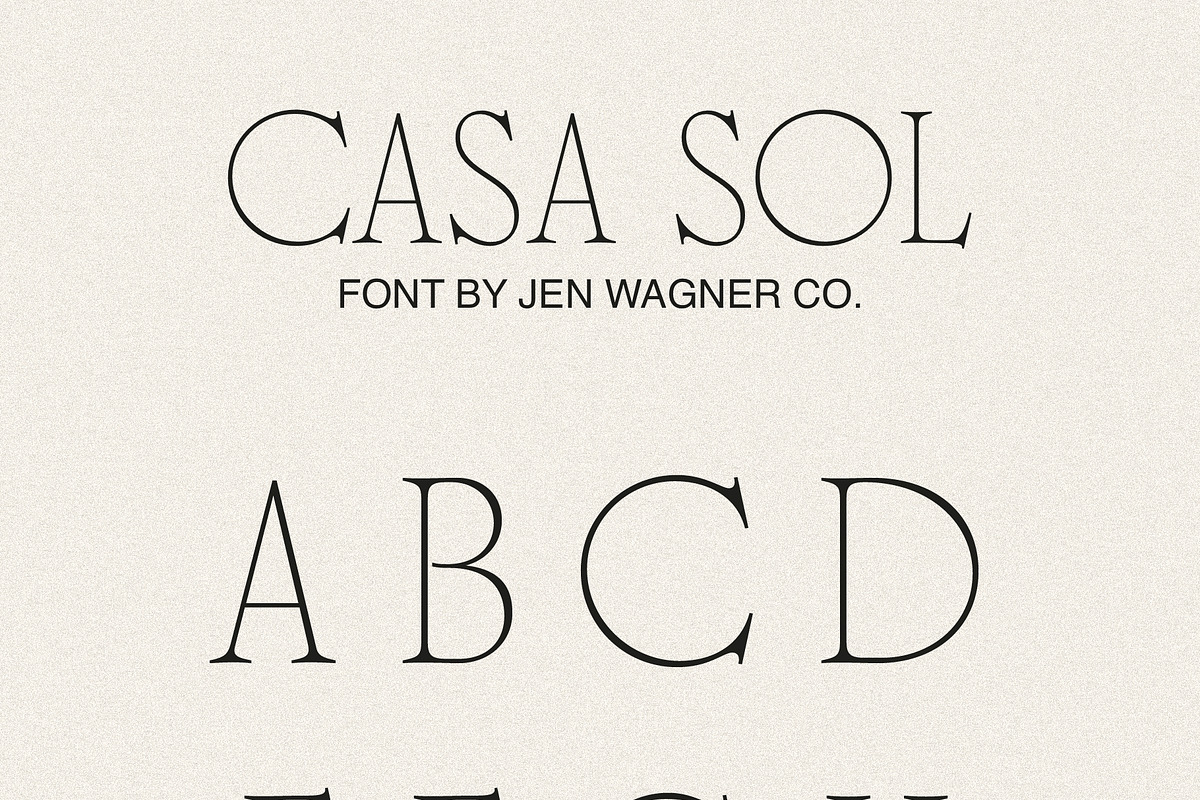 Casa Sol | Sharp Display Serif, a Serif Font by Jen Wagner Co (Photo 10 of 10)