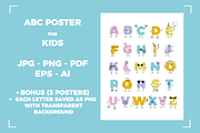 ABC POSTER for KIDS (+ 3 BONUSES), an Education Illustration by Bonfloret Studio (Thumbnail 1 of 7)