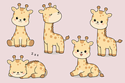 Giraffe Character Set Collection, an Animal Illustration by Artpon Illustration (Thumbnail 1 of 3)