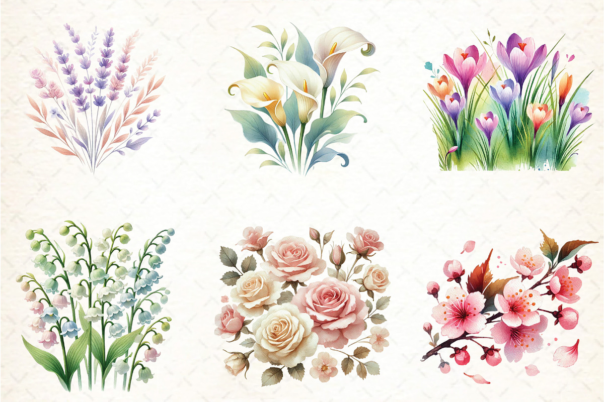 Spring Jasmine Flower Clipart, an Illustration by DreamCafeArt (Photo 2 of 5)