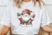 Patchwork Christmas Cute Santa Clipa, an Illustration by CraftArtStudio (Thumbnail 4 of 6)