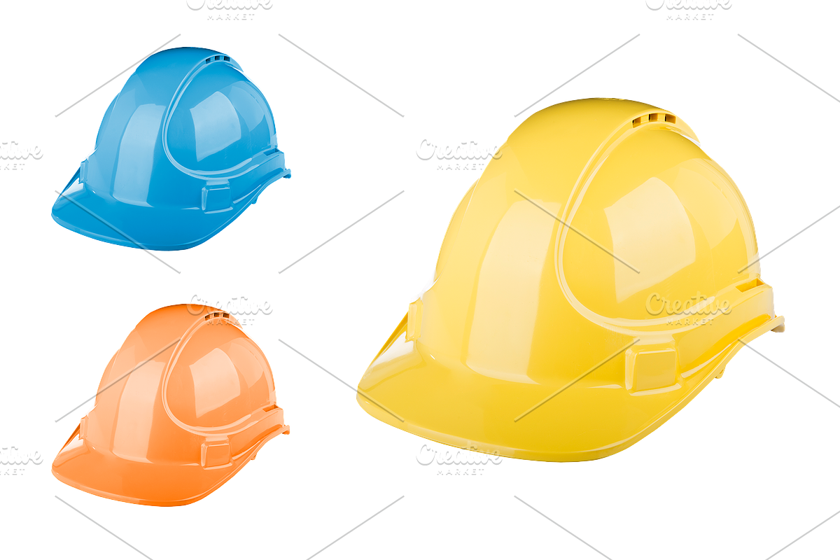 3 PNG Construction Hard Hats, an Object Graphic by THP Creative (Photo 1 of 4)