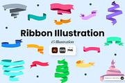 Colorful Ribbon Illustration Set, an Object Graphic by SLAB! Design (Thumbnail 1 of 3)