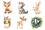 Cute Little Animal Clipart, Woodland, an Illustration by CreationArt (Thumbnail 4 of 5)