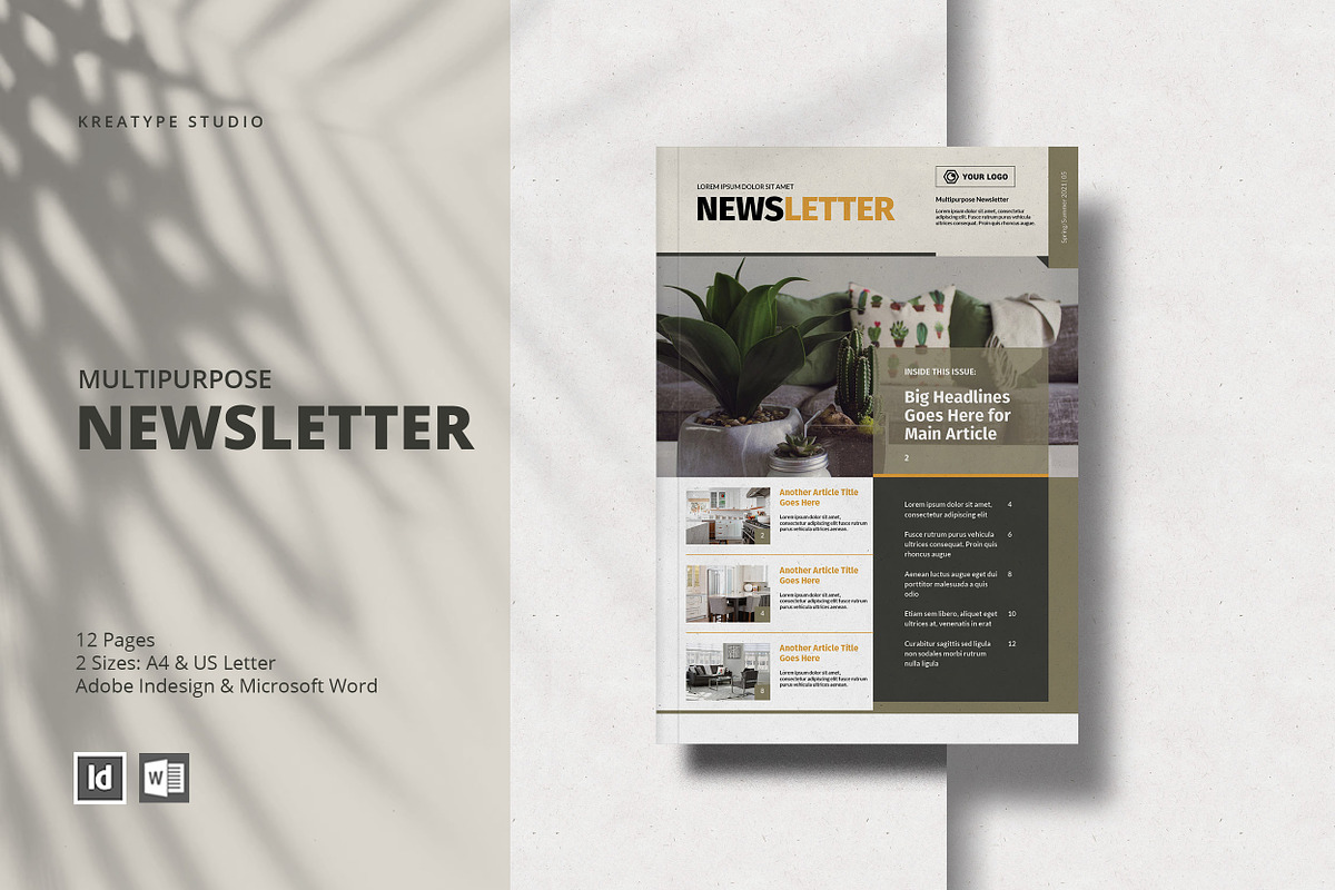 Multipurpose Newsletter, a Brochure Template by Kreatype Studio (Photo 1 of 7)