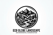 60 Eco Globe Landscape Silhouette, a Technology Illustration by Amazin_art (Thumbnail 4 of 44)