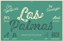 Las Palmas vintage font collection