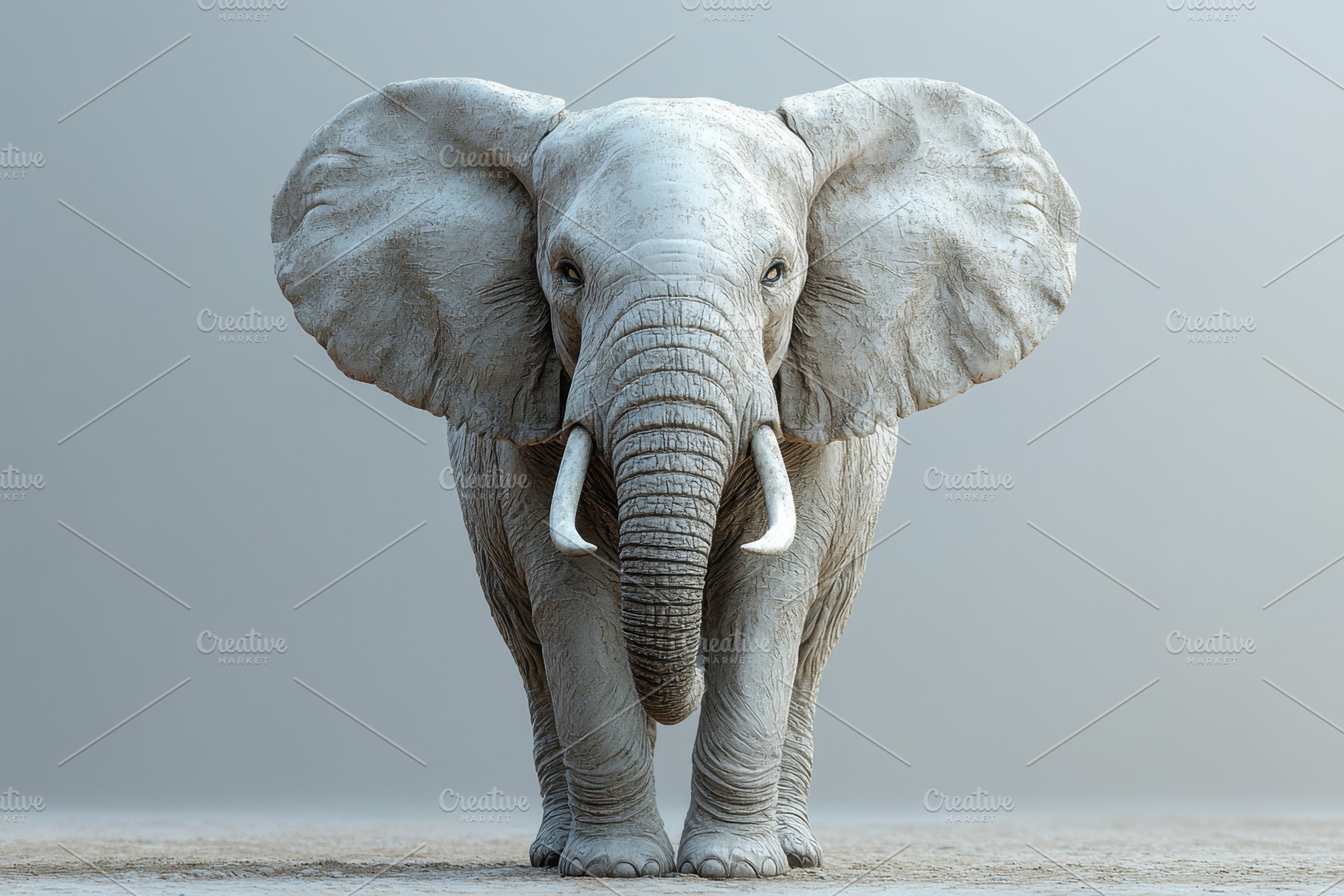 Majestic elephant standing proudly i, a Photo by Tanuart