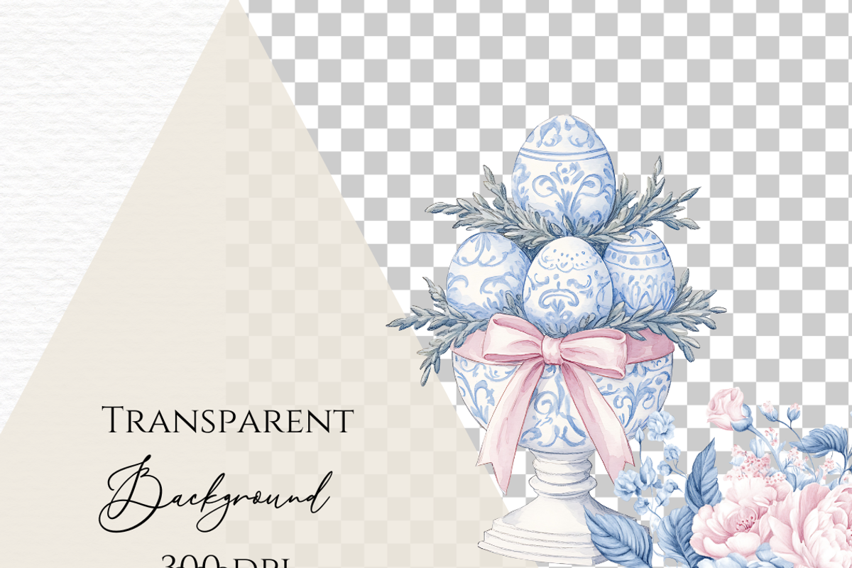 Chinoiserie easter eggs clipart., a Seasonal Illustration by Invite to Clipart (Photo 5 of 6)