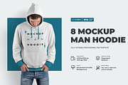 8 Men Hoodie Mockups, a Hoody Mockup by Grow Design Craft Studio (Thumbnail 1 of 7)