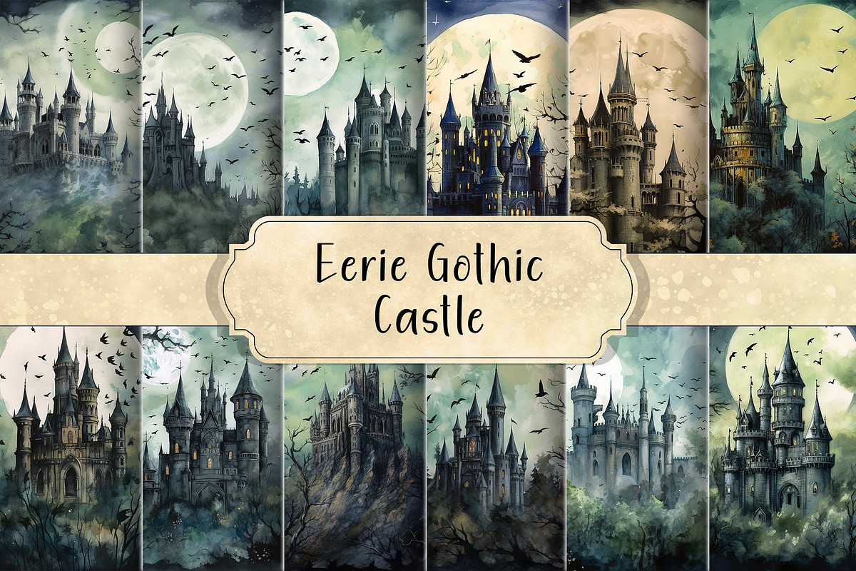 Eerie Gothic Castle, a Background Graphic by Curve Design (Photo 1 of 4)