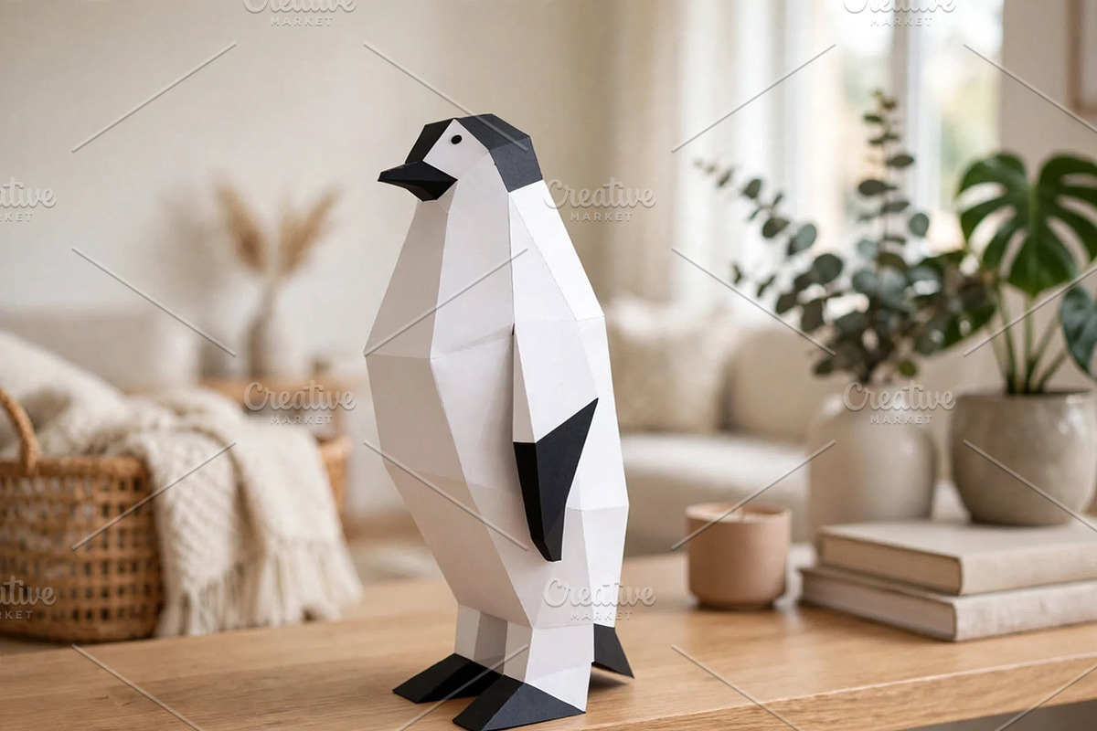 Penguin sculpture - 3d papercraft, a Card Template by PAPER amaze (Photo 2 of 5)
