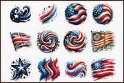 4th of July Brushstroke Sublimation, an Illustration by Sublimation Artist (Thumbnail 3 of 6)