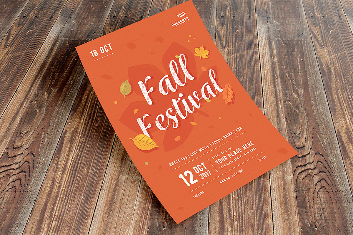 Fall Festival Flyer, a Flyer Template by VectorVactory (Photo 3 of 4)