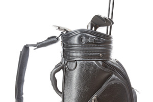 Luxury Black Leather Golf Clubs Bag, a Sports & Recreation Photo by Andy Dean Photography